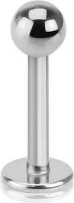 Produktbild von viva-adorno 1,2 x 8 x 3mm Lippen Piercing Stecker Edelstahl in verschiedenen Farben Tragus Labretstecker Z308,Silber 1,2 x 8 x 3mm