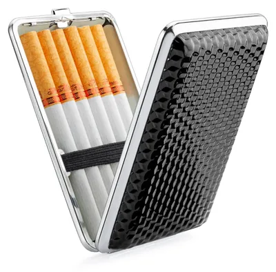 Obrázek produktu pro Kožená krabička na cigarety s dárkovou krabičkou, určená pro 14 cigaret