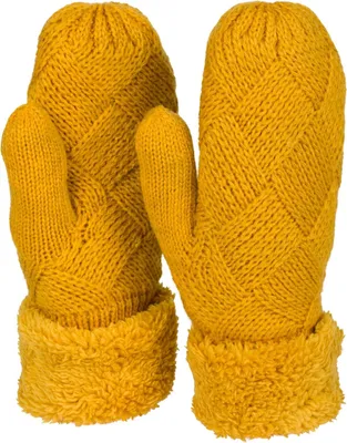 StyleBREAKER Damen Fäustlinge Teddyfell - Warme Winter Handschuhe