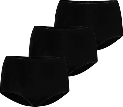 Immagine prodotto di Teyli confezione da 3: Slip a vita alta in cotone Classico Donna 148-3 nero S