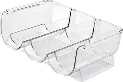 Produktbild von Wein-Organizer, stapelbarer, transparenter Wasserflaschenhalter für die Heimpräsentation, 3-teilig, Wein, transparent