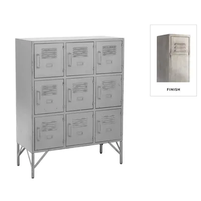 Produktbild von Kleiderschrank 9 Türen Metall Silber