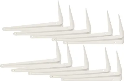 Zdjęcie produktu dla KOTARBAU® Zestaw 10 wsporników pólek 200x150 mm Wsporniki pólek do montazu sciennego Bialy