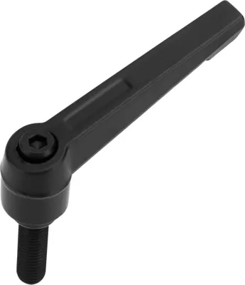 Zdjęcie produktu dla Dźwignia zaciskowa Intirilife M6 w 5 długościach / Nakrętka zaciskowa M6 ze stali ocynkowanej - Uchwyt zaciskowy Nakrętka zaciskowa Uchwyt zaciskowy Dźwignia blokująca - Regulowany uchwyt w kolorze czarnym - Rozmiar M6x25mm