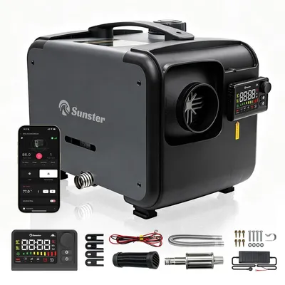 Produktbild von 8 kW All-in-One Diesel-Luftheizer mit Schnellheizung, 12-24V, 4G LTE APP Fernsteuerung und CO-Überwachung, für Wohnmobil, Camper, Zelt und LKW