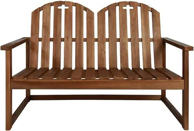 Imagen del producto de Banco de jardín de 110 cm, fabricado en madera maciza de acacia, para 2 personas