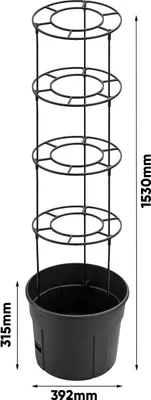 Produktbild von 4x Tomatenpflanze Pflanzkübel Pflanzen Tomate 28L Garten Terrasse PAFEN