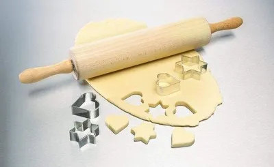 Image de Rouleau à pâtisserie en bois - Pièce unique - Marron - Ø 6,3 x 44 cm