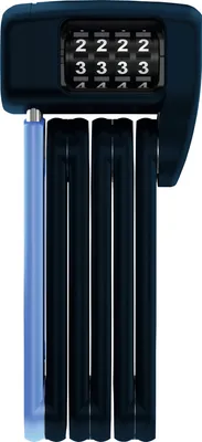 Produktbild von ABUS Faltschloss Bordo Lite 6055C - mit Zahlencode - Extra-leichtes Zahlenschloss aus Spezialstahl - ABUS-Sicherheitslevel 7 - 60 cm - Schwarz/Blau