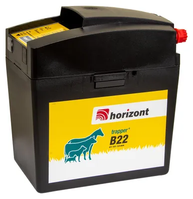 Produktbild von horizont Weidezaungerät 9V / 12V - trapper B22 - für Einsteiger & Hobby Tierhalter, Elektro Weidezaun, Weidezaun elektrisch, Elektrozaungerät, für kleine Zaunanlagen