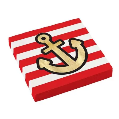 Produktbild von amscan 16 Servietten Pirates Map 33 x 33 cm