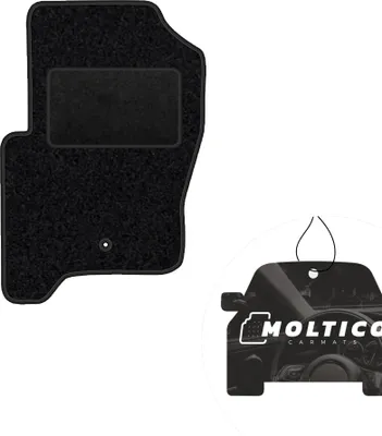 Produktbild von moto-MOLTICO Fahrer Fußmatte Auto Velours Fahrerseite Autoteppiche Schwarz Fahrermatte 1-teilig passend für Land Rover Discovery III 2004-2009