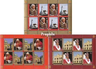 Produktbild von Briefmarken Vatikanstadt 2007 Mi 1573-1575 Kleinbögen (kompl.Ausg.) postfrisch Papst Benedikt XVI.