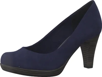 Produktbild von MARCO TOZZI Damen Pumps Textil runde Form Trichterabsatz 2-22411-20, Größe:38 EU, Farbe:Blau