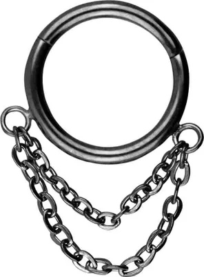 Produktbild von Ohrpiercing, Nasenpiercing, Septum Piercing Chirurgenstahl Segmentring Clicker 2 KETTEN
