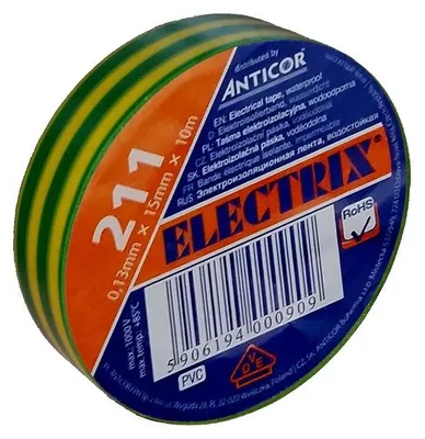 Obrázok produktu pre Páska izolačná PVC 19mmx10m žlto/zelená AP03ZZ