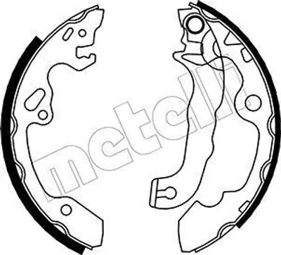 Produktbild von METELLI Bremsbackensatz Trommelbremse Hinten für FORD FOCUS (DAW, DBW) 203,2mm 53-0133