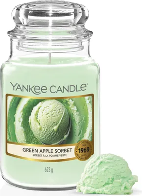Produktbild von Yankee Candle Duftkerze im Glas (groß) | Green Apple Sorbet | Kerze mit langer B