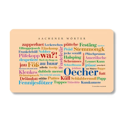 Produktbild von Frühstücksbrettchen Aachener Wörter