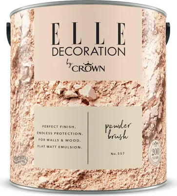 Produktbild von ELLE Decoration by Crown Premium Wandfarbe Matt Powder Brush No.557  2,500L