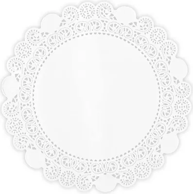 Produktbild von Hypafol Tortenspitzen 100 Stück | Rund | Spitzendeckchen für Kuchen, Torte, Snacks | Plattenunterlage aus Papier | Ideal für Gastronomie, Hochzeiten, Geburtstagsfeiern oder Catering (Ø 28 cm)