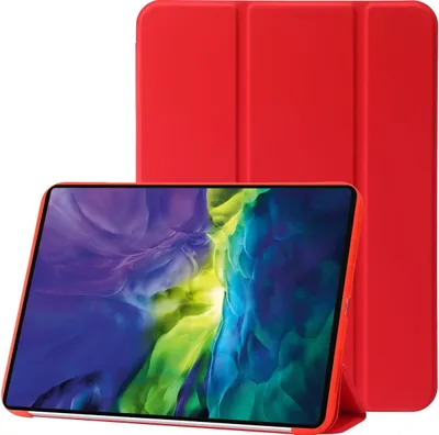 Produktbild von Mobigear Tri-Fold Gel iPad 10 (2022) Hülle TPU,Kunstleder Klapphülle - Rot