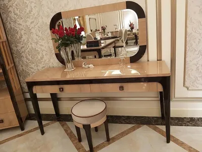 Produktbild von Tisch Konsole Spiegel Kommode Schminktisch Schlafzimmer Hocker Set