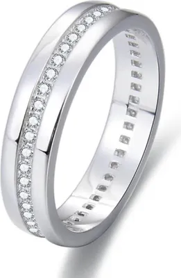 Image de Bague en argent avec zircons AGG330 - Circuit : 52 mm