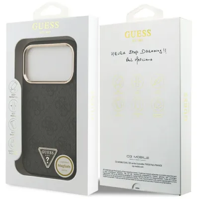 Produktbild von Guess 4g Triangle Logo Magsafe Iphone 17 Pro Handyhülle Schwarz  Schwarz One Size