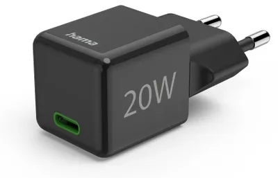 Produktbild von Hama Netzteil Mini, USB-C 20W schwarz