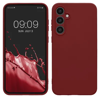 Produktbild von kwmobile Handyhülle für Samsung Galaxy S23 FE Hülle - TPU Case - Kabelloses Laden - Schutzhülle Cover in Bordeaux Violett