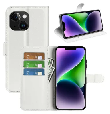 Immagine prodotto di Per Apple iPhone 15 Smart Mobile Phone Case Bianco Custodia in  Cover Case Book