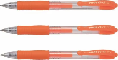 Produktbild von Pilot G2-07 Gelschreiber Neonorange - 3er-Set