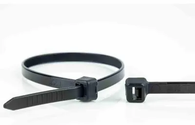 Zdjęcie produktu dla WKK 110194071, Zwalniana opaska kablowa, Plastik, Czarny, 7,6 cm, V2, -40 - 85 °C