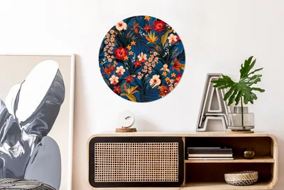 Produktbild von MuchoWow® - Wand Kreis - Das Schlafzimmer - Die Bilder - Wandmalerei - Kunst für das Haus - das Plastik