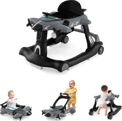 Produktbild von GOPLUS 6 in 1 Lauflernhilfe, Lauflernwagen mit einstellbarer Geschwindigkeit, 3 Höhen, Musik, Lichtern, Babywalker für Baby 6–18 Monaten