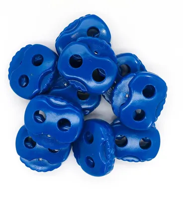 Produktbild von 10 Kordelstopper mit zwei Löchern 20x20mm, Durchzug 5mm - 35 Farben