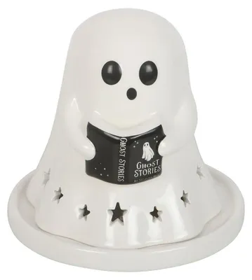 Produktbild von Something Different - "Ghost Stories" Teelicht- und Räucherkegelhalter SD11089 (Einheitsgröße) (Weiß)