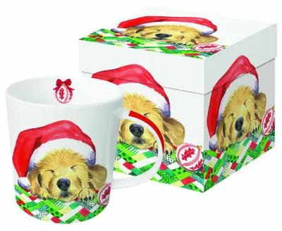 Produktbild von PPD Christmas Puppy Trend Mug, in Geschenkbox, Tasse , Becher, New Bone China, 400 ml, 360303463