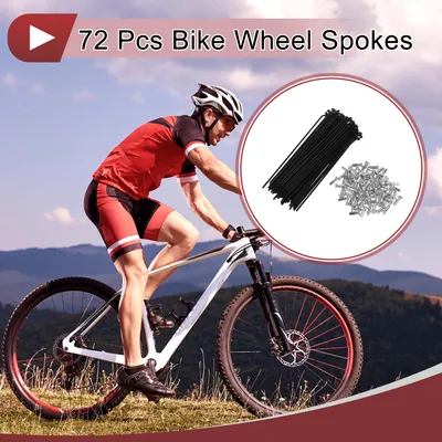 Produktbild von 72 Set 14G Fahrradspeichen 119mm Fahrradradspeichen Kohlenstoffstahl Schwarz