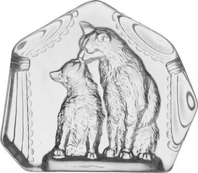 Produktbild von Glasblock Katzen 12,5cm