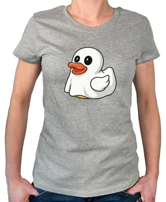 Produktbild von Huuraa Damen T-Shirt Quietscheente Geist Gummiente Halloween M Sport Grey Bio Baumwolle Fairtrade Damenshirt Geschenkidee