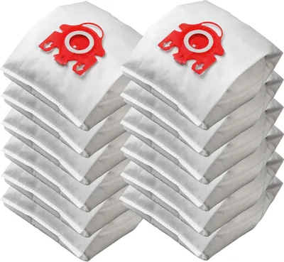 Produktbild von KOMA ML03PL - Set mit 12 Stück Staubsaugerbeuteln mit Kunststoffstaubsperre für Miele F,J,M Staubsauger
