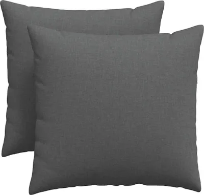 Image de vidaXL Coussins de canapé 2 pièces gris foncé 50 x 50 cm tissu