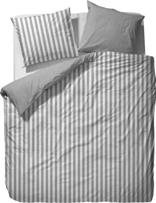 Produktbild von Marc O'Polo Bettwäsche-Garnitur Classic Stripe Grey Größe 200x220 + 2x80x80 cm