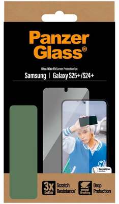 Productafbeelding van PanzerGlass Ultra-Wide Fit Screenprotector voor Samsung Galaxy S25 Plus - Ultra-Clear case friendly