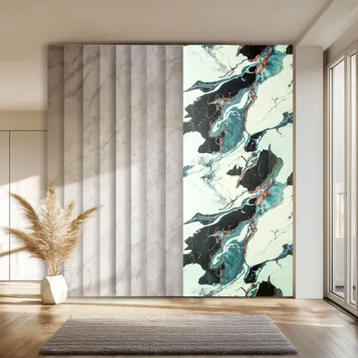 Produktbild von HEXIM Marmorplatten Optik 10 Stück 280x122 cm SPC Kunststoff Innen & Außenbereich Granit Steinoptik - Duschrückwand Küchenrückwand Spritzschutz Wandverkleidung (34,16 m² 80111) A-Serie