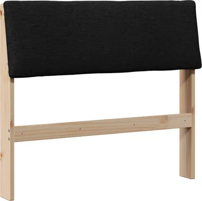 Obrázok produktu pre Čalúnené čelo postele Čierna 90 cm Masívne borovicové drevo