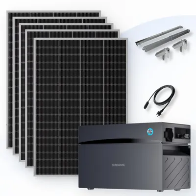 Sunshare RAY Lite Balkonkraftwerk 1000 Wp mit GLORY Speicher 1,5 kWh und Geländerhalterung – Hauptansicht