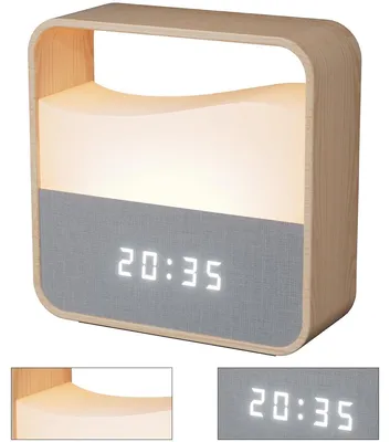 Produktbild von Digitaler Wecker LED, leise mit Nachtlicht dimmbar, Dual Alarm & Snooze, 3 Lautstärken, USB-C wiederaufladbar, für Schlafzimmer & Reisen